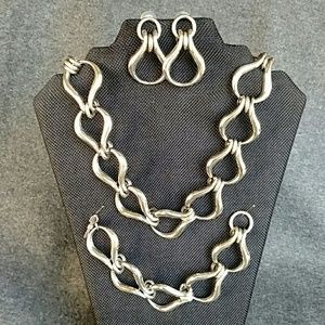 Vintage Door knocker chain link necklace set.